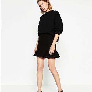 Zara black mini skirt